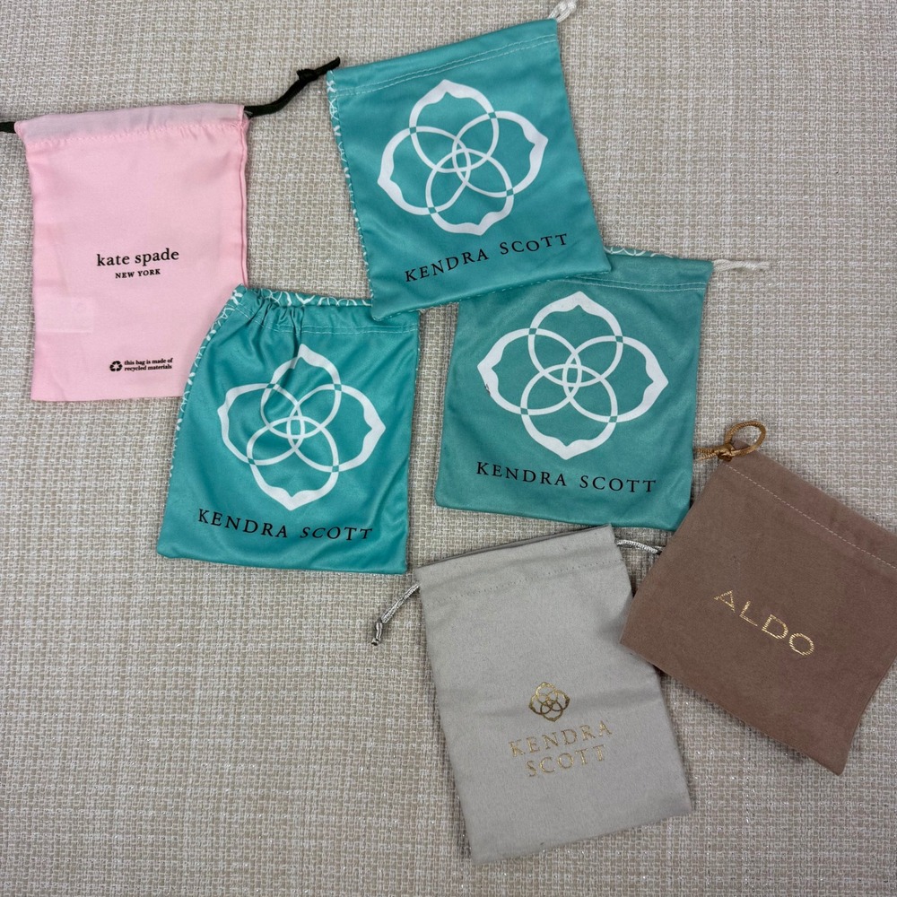 Kendra Scott Kate Spade Aldo Jewelry Pouches Bags Storage‎ Set 6 Pieces